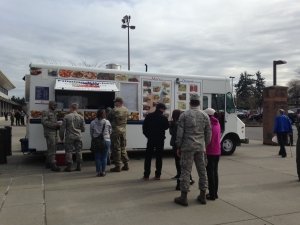 JB Lewis-McChord, Wash., has its own food trucks, which give customers more choices, bring sales to the Exchange and provide excitement. 