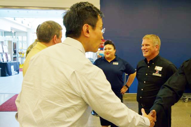 Paul Jen Vice President Enterprise Planning Paul Jen greets associates while traveling with Director/CEO Tom Shull in the Pacific Region.