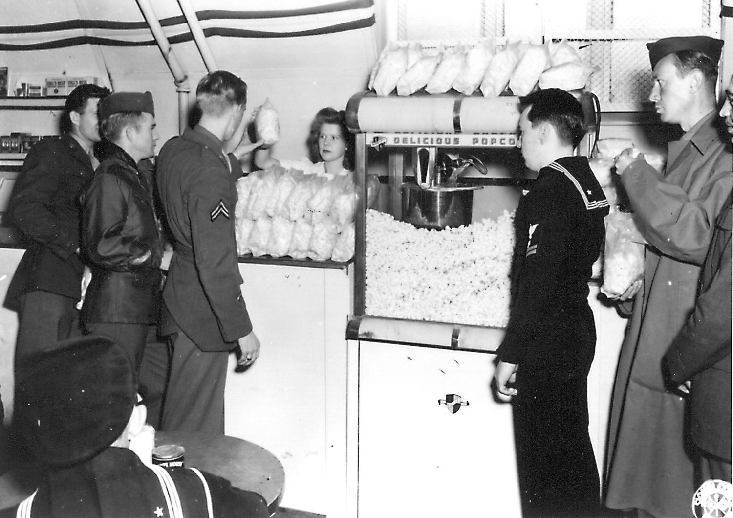 July 7, 1941 – The first PXs open Iceland forWorld War II. The Reykjavik PX introduced the first popcorn machine to the country.