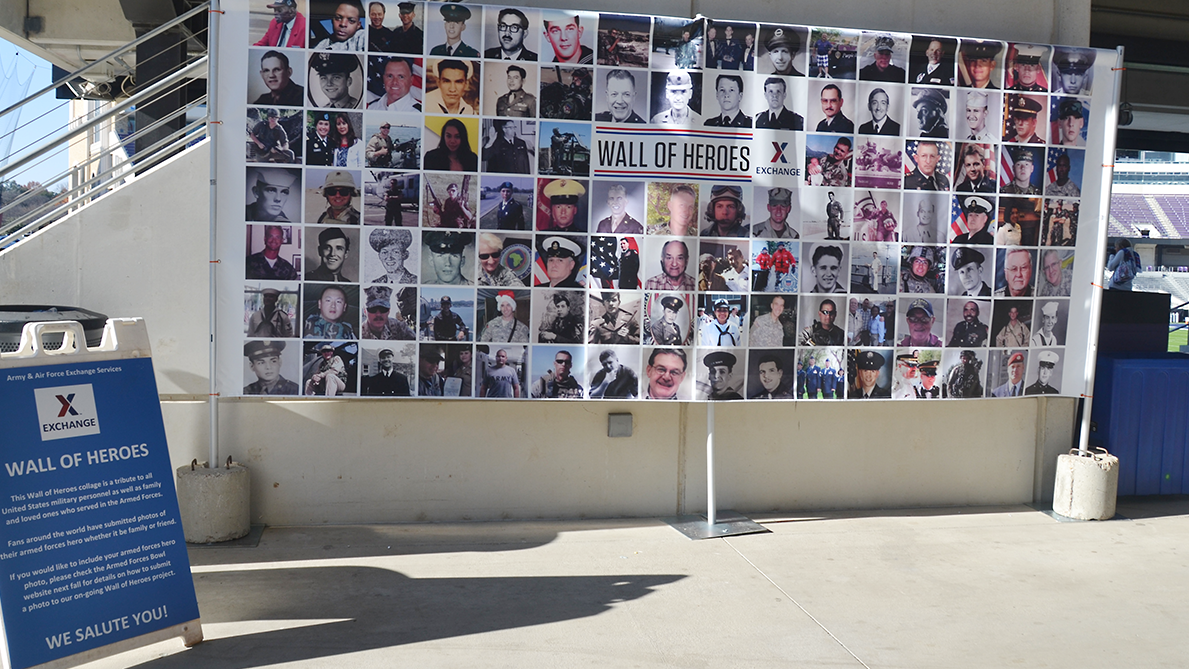 WallOfHeroes The Wall of Heroes at TCU's football stadium in Fort Worth. The Exchange seeks contributions to this year's Wall of Heroes.