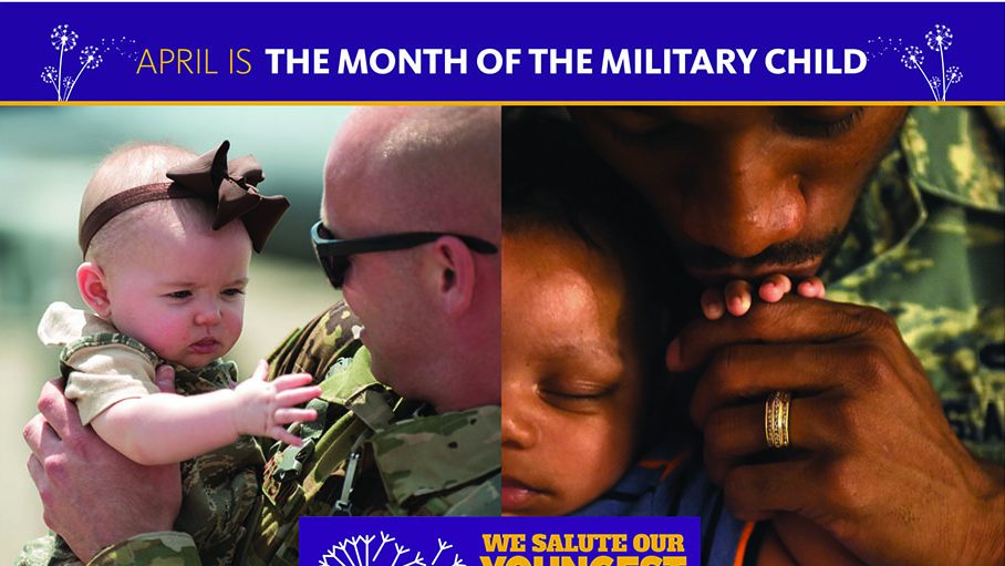 WK14_PopUp.indd Month of Military Child poster