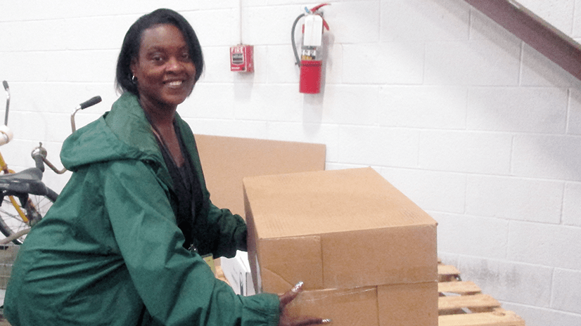 Patricia Becton Safe-working challenges motivate associates like Patricia Becton to learn proper techniques, improve the distribution center's efficiency and reinforce physical and cognitive fitness.
