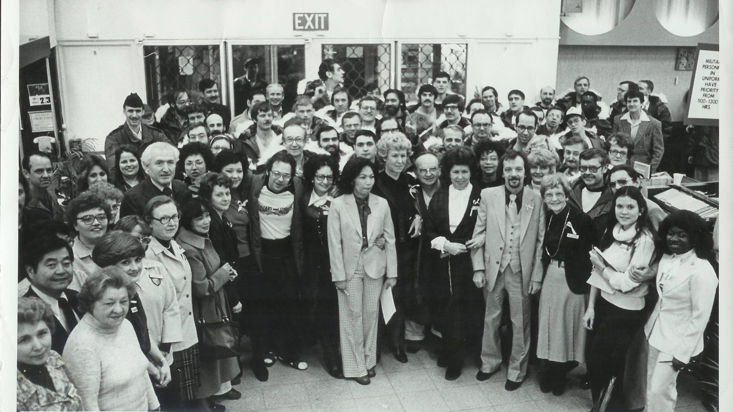Associates at Germany’s Hainerberg shopping center greeted recently freed American hostages as they came to shop for two hours.