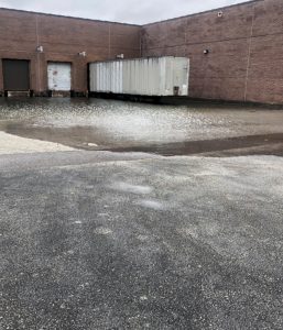 The MacDill Air Force Base Exchange main store loading dock floods in the wake of Tropical Storm Eta, which passed over Floridas Gulf Coast Thursday morning.