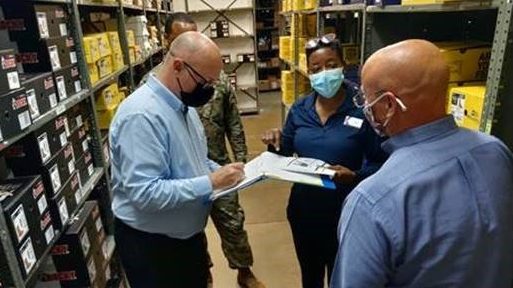 Jason Rosenberg 2 During a visit to the Fort Sam Houston Exchange this year, COO stops by the Military Clothing Store and confers with manager Tonya Yancey.