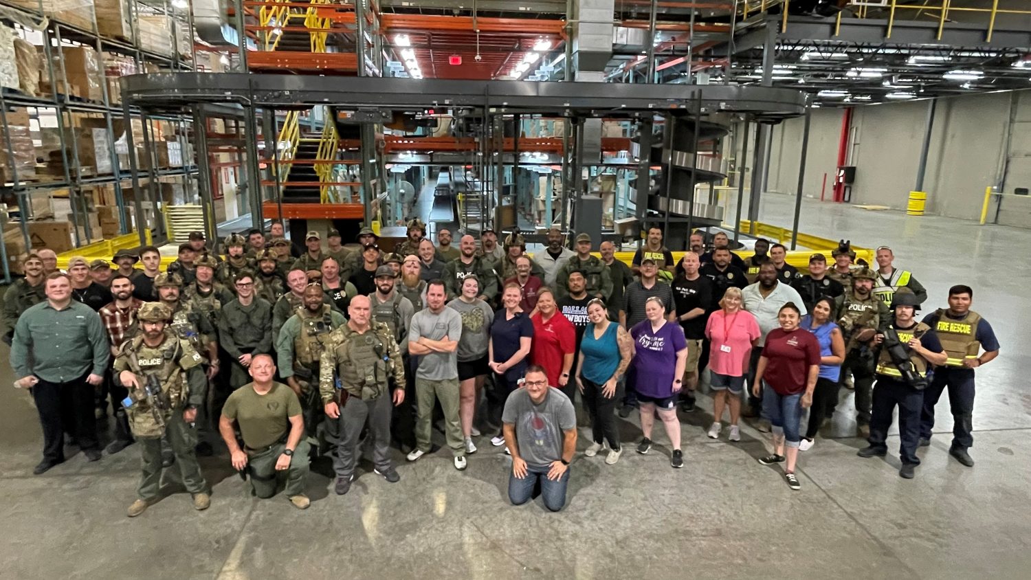 Waco DC SWAT drill <b>About two dozen Waco Distribution Center managers and associates volunteered to participate in a Waco Police SWAT team's active shooter drill. Firefighters and medical first responders also participated in the exercise. (Courtesy Waco Police Department)</b>