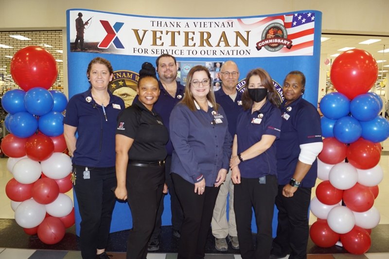 Davis-Monthan Air Force Base Exchange team members at the 2022 Vietnam War Veterans Day commemoration.