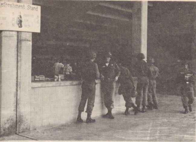 Ole Miss stadium PX <b>This photo from the November 1962 Exchange Psot shows troops at a