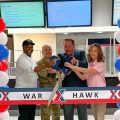 Ribbon-cutting at War Hawk Cafe at Offutt AFB Exchange.