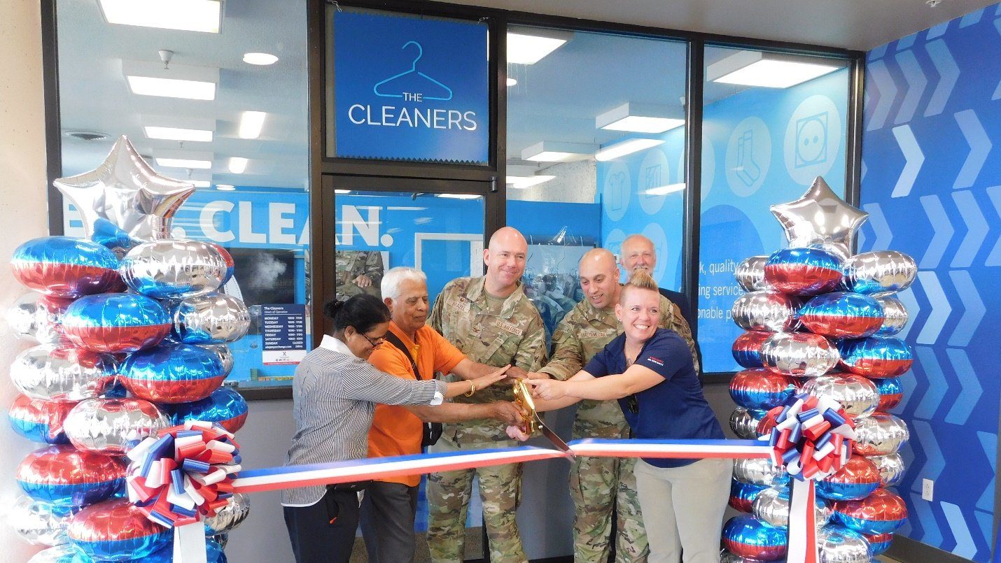 Wright-Patterson AFB - The Cleaners Ribbon-cutting for The Cleaners at the Wright-Patterson AFB Exchange.