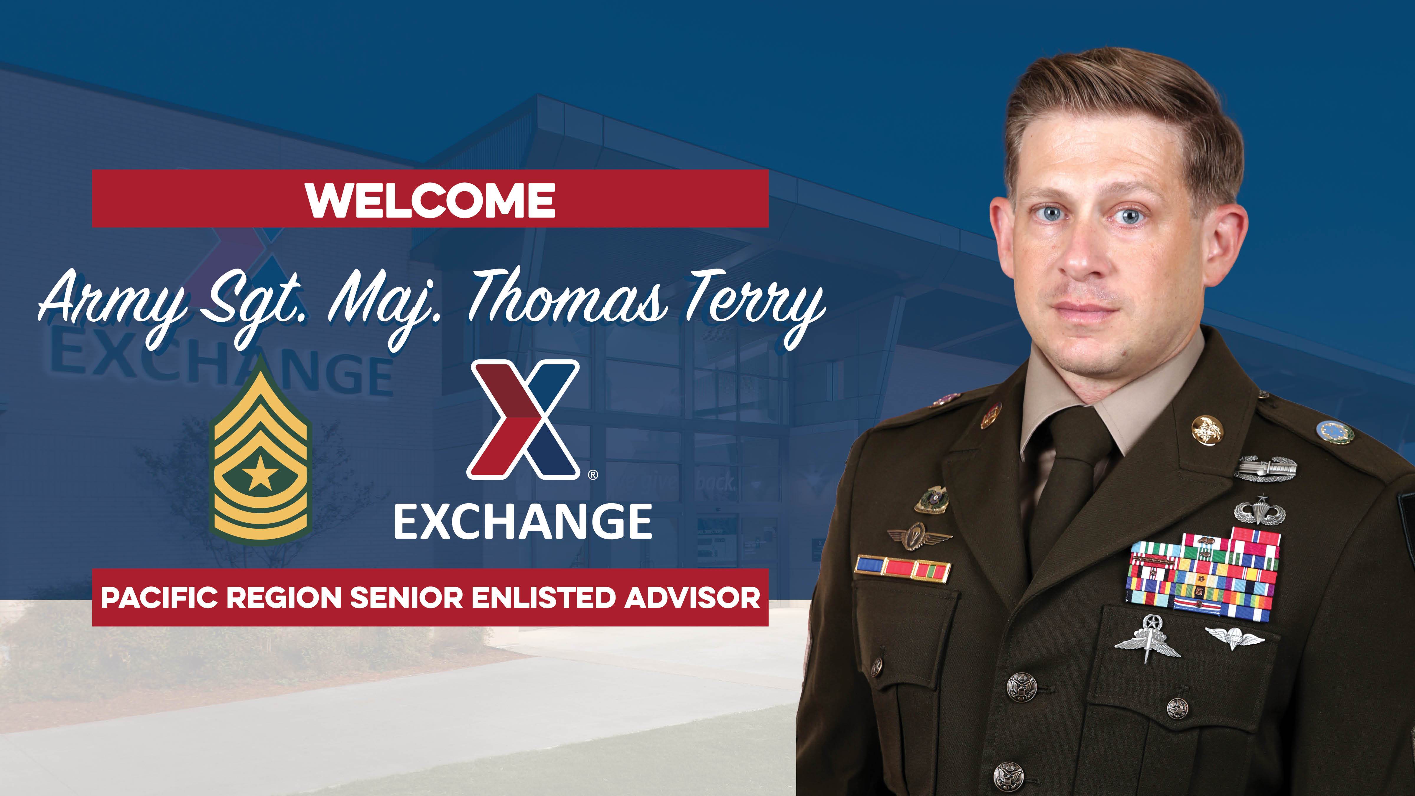 Thomas Roe Army Exchange Welcomes Army SGM Thomas Terry as Pacific Region Senior ...