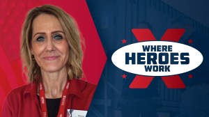 Melanie Morrison head shot with Where Heroes Work text.