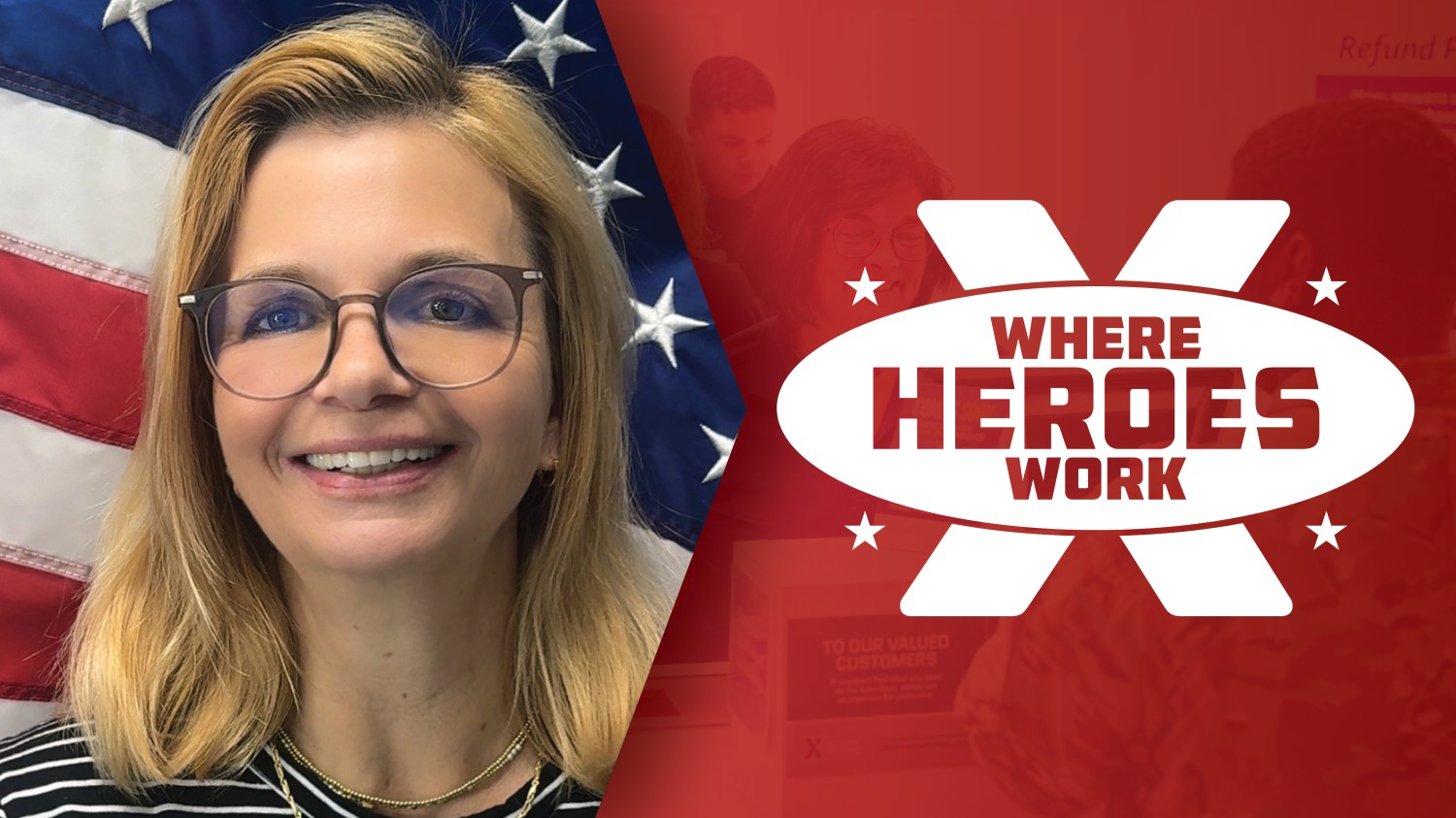 Silvia Sasan head shot with Where Heroes Work text.
