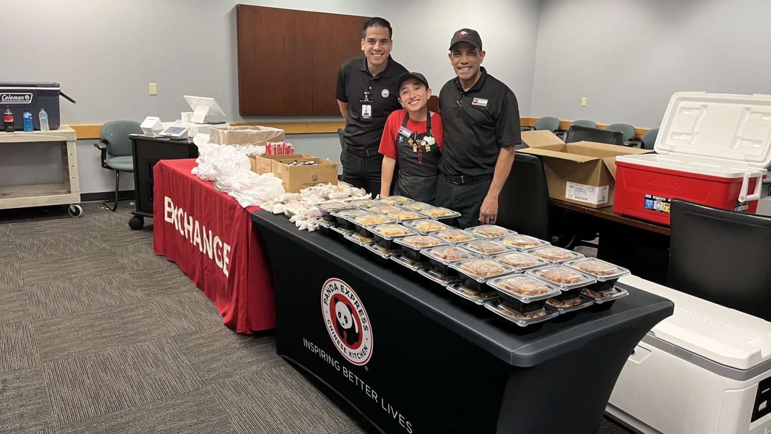 <b>From left: Jay Jimenez, Angela Cortinas and Fabio Cordero are ready to serve those who serve at Port San Antonio.</b>