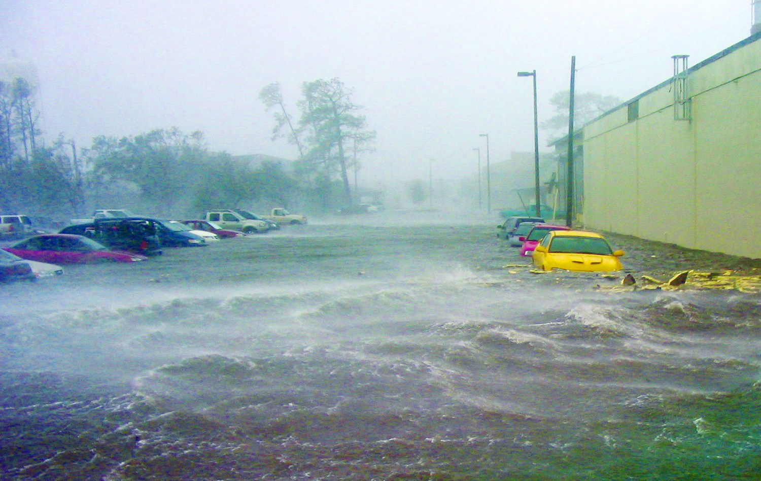 Katrina <b>Flooding at Keesler AFB caused by Hurricane Katrina. This was the cover photo for the October 2005 Exchange Post.</b>