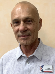 Philip Anthony Freed, wearing Exchange badge