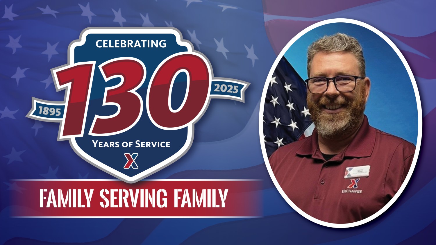 James Meyer head shot with 130 Years of Family Serving Family text.