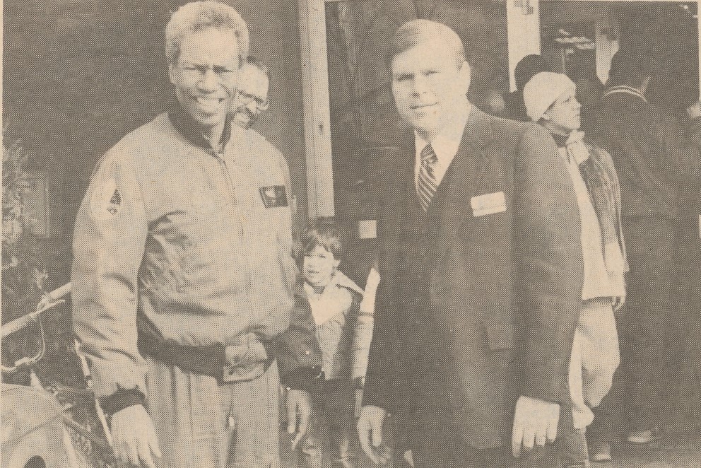 Two men in 1984 photo.