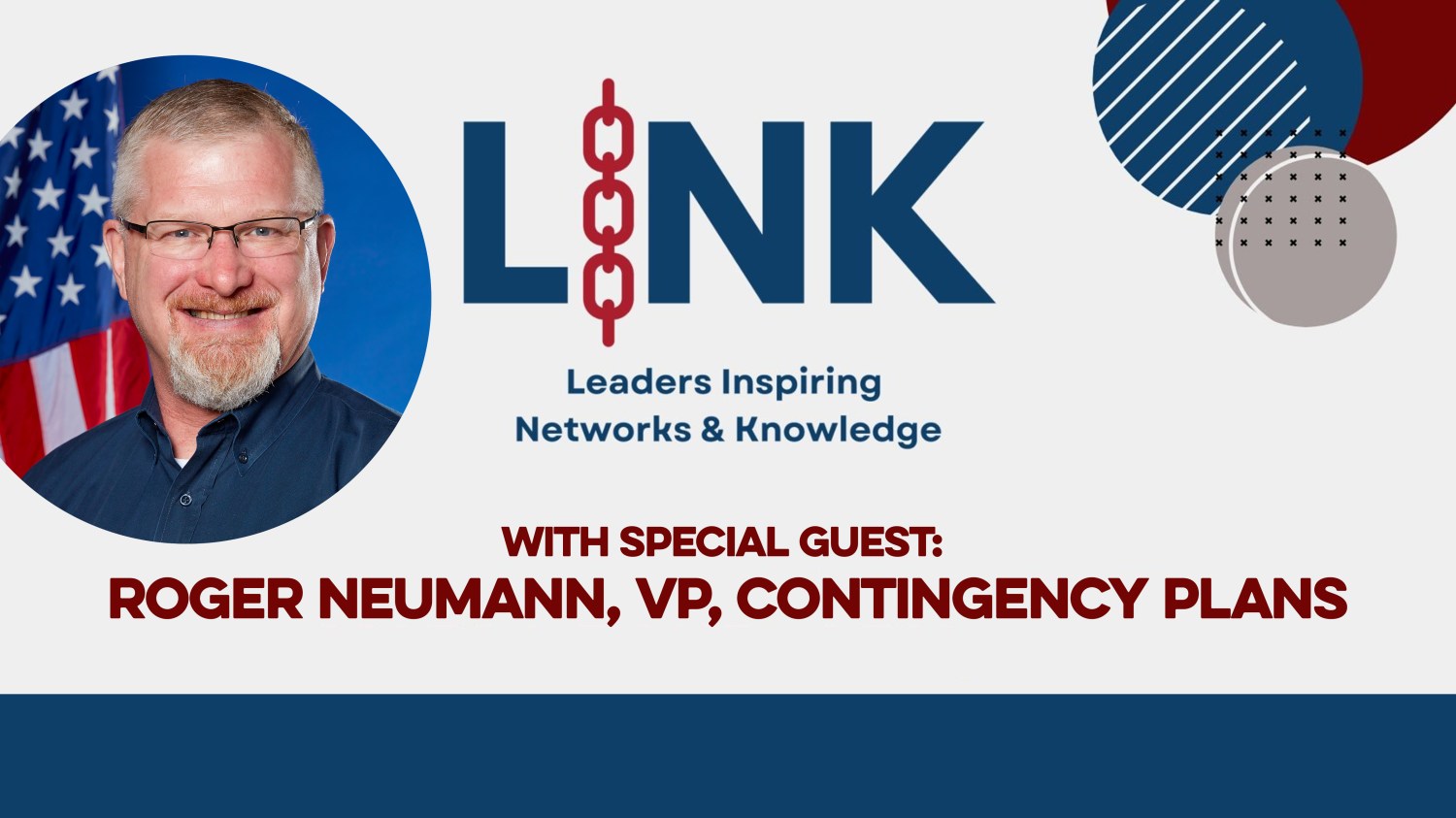 Roger Neumann head shot with LINK logo.