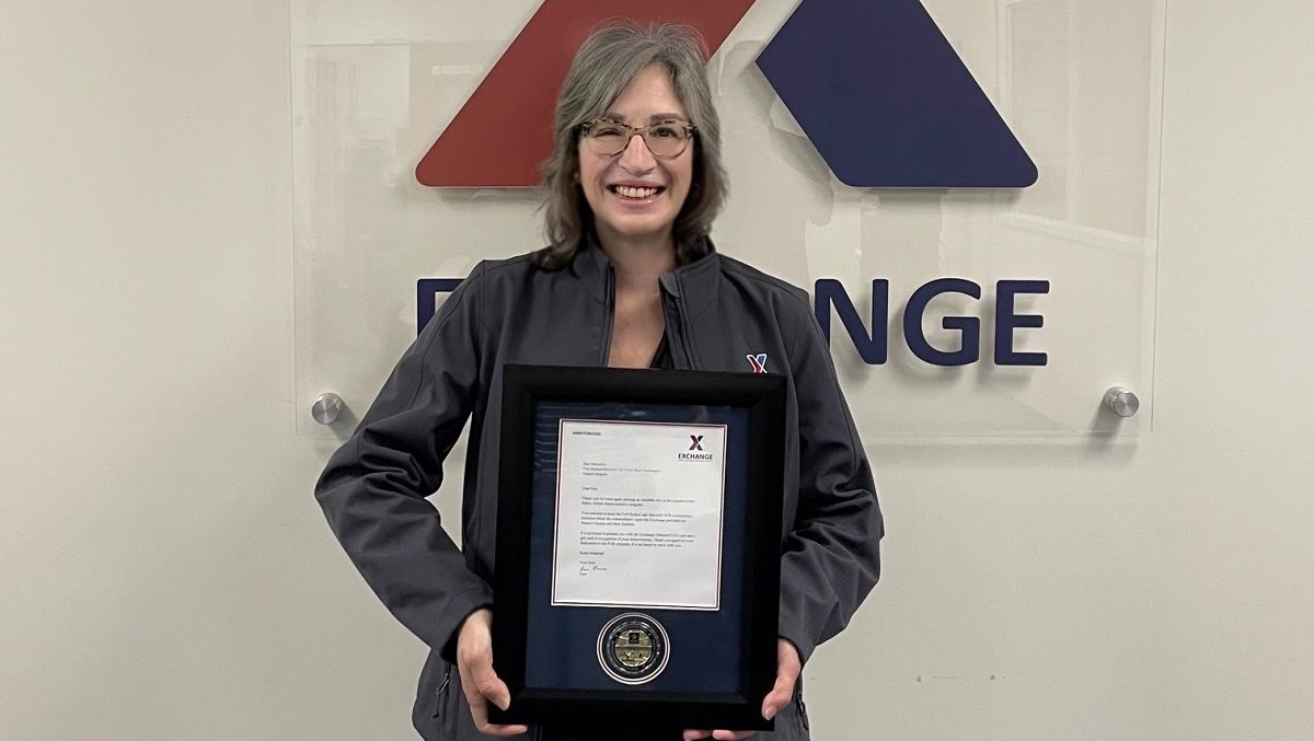 Susie Antonello with her Public Affairs Representative of the Year award
