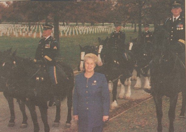 Susan McElroy at Arlington National Cemetery in 1998.