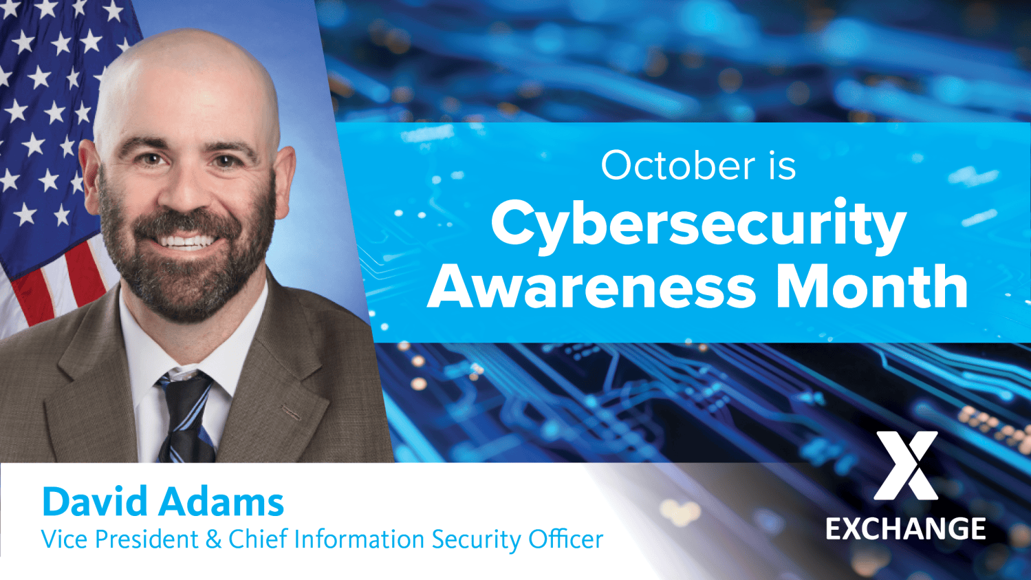 Head shot of David Adams, Exchange chief information security officer