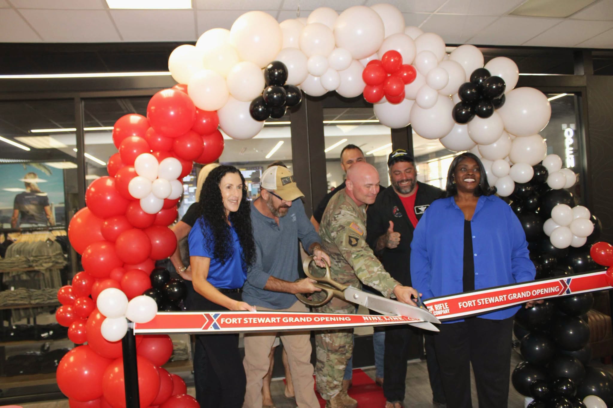 Ribbon-cutting at Nine Line Apparel and Black Rifle Coffee Company.