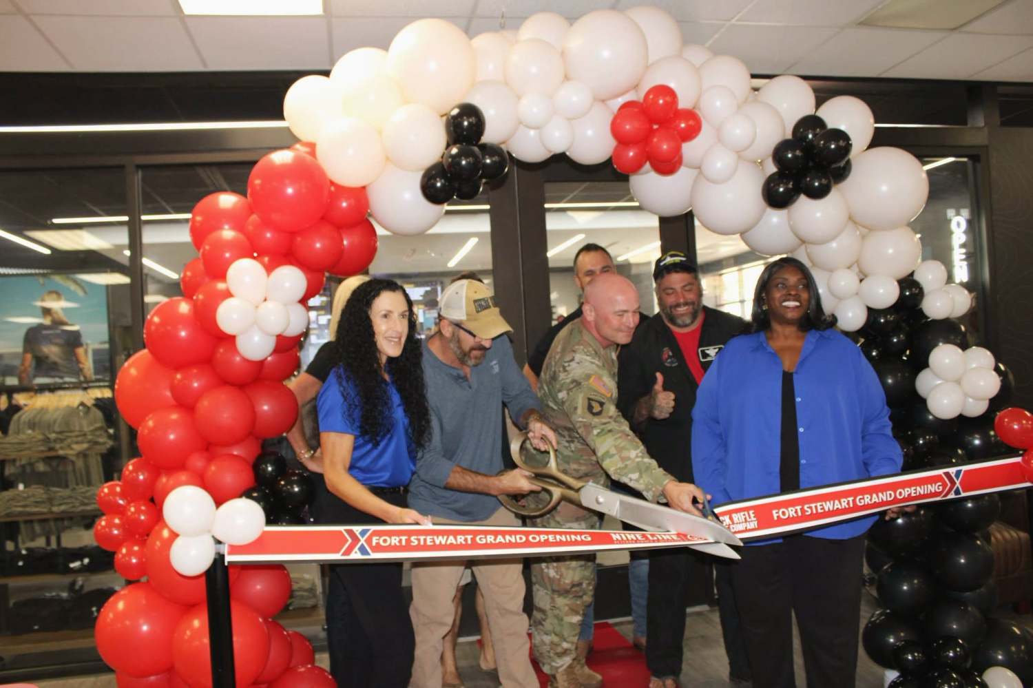Ribbon-cutting at Nine Line Apparel and Black Rifle Coffee Company.